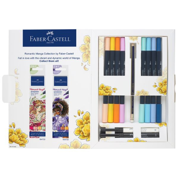 Set Romantic Manga 1 - 8 Markere Sketch Goldfaber+2 Pitt Artist Pen+Creion Grafit, Faber-Castell [2]