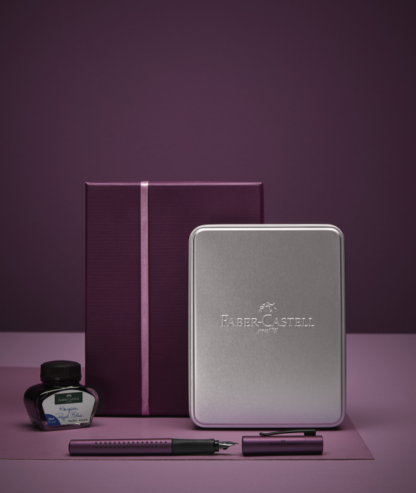 Set Stilou + Cerneala + Convertor GRIP 2011 Berry Faber-Castell [5]