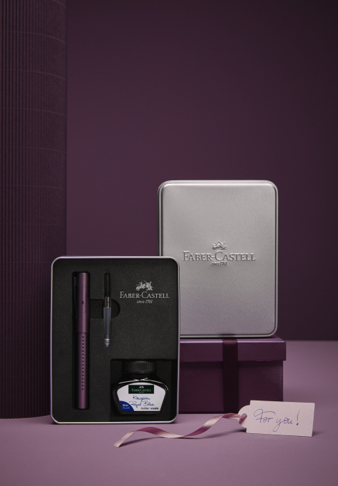 Set Stilou + Cerneala + Convertor GRIP 2011 Berry Faber-Castell [6]