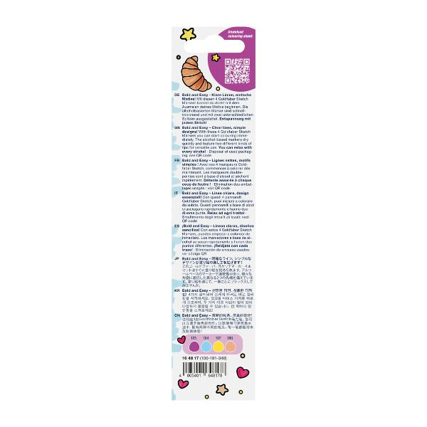 Sketch Marker cu 2 Capete, Set 4 Bold and Easy II Goldfaber, Faber-Castell [2]