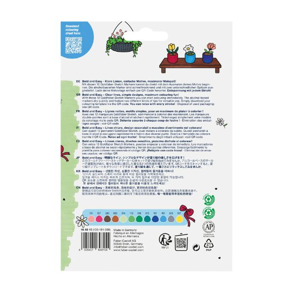 Sketch Marker cu 2 Capete, Set 12 Bold and Easy II Goldfaber, Faber-Castell [2]