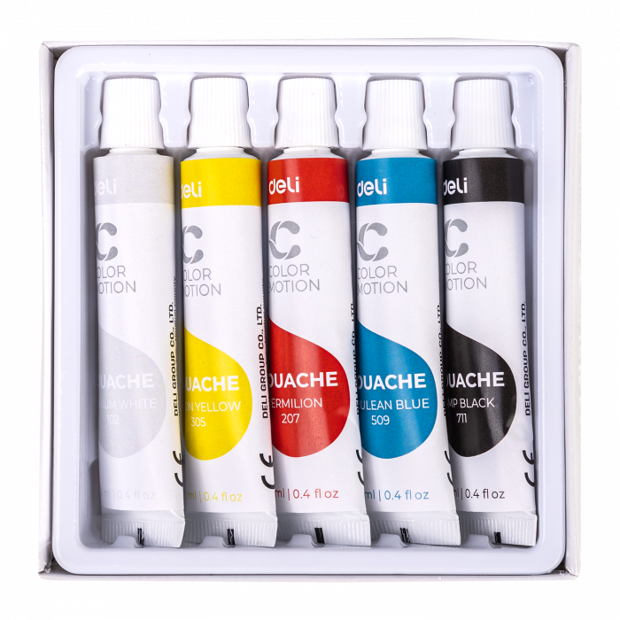 TEMPERA 5 CULORI 12 ML Deli [2]