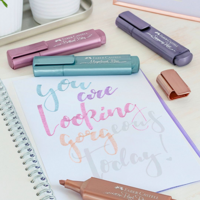 Textmarker Set 4 culori Metalizate, Faber-Castell [3]
