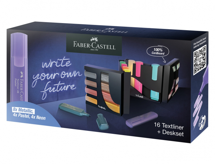Set Birou 16 buc Textmarker Superfluorescent, Faber-Castell [2]