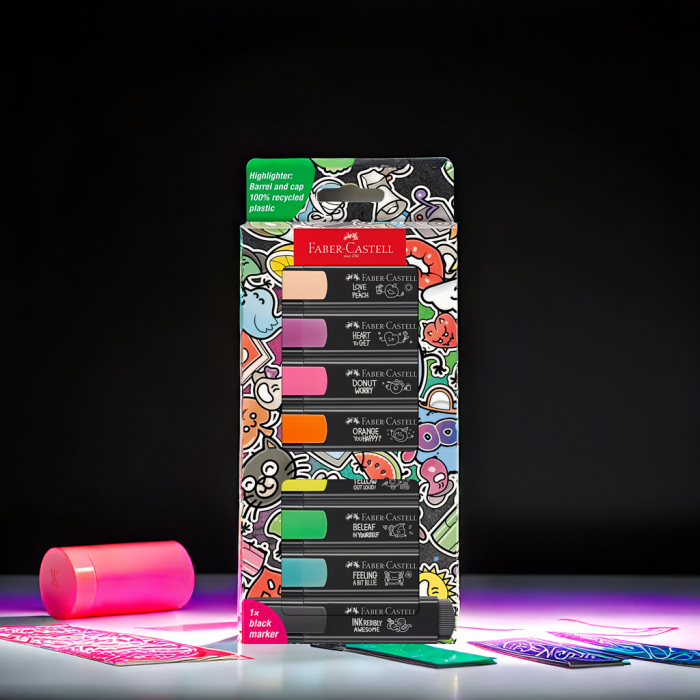 Textmarkere GRAFFITI NEON Set 8 Faber-Castell [3]