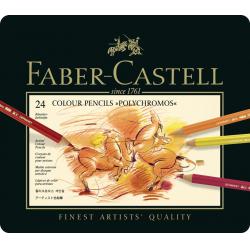 Creioane Colorate Polychromos 24 Culori Cutie Metal Faber-Castell [0]