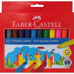 Carioci clasice - Carioca Jumbo 12 culori Faber-Castell