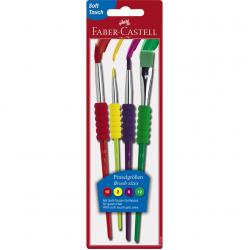 Pensule - Set 4 Pensule Soft Touch Faber-Castell