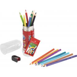 Set Cadou Racheta 8 Creioane Colorate Grip si Ascutitoare Faber-Castell [1]