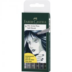 Pitt Artist Pen Soft Brush Set 6 Buc Faber-Castell [0]