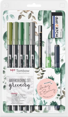 Set Watercoloring Greenery Tombow [0]