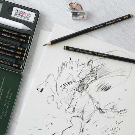Set 11 Buc Creion Grafit Mat Pitt Faber-Castell [3]