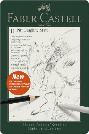 Creioane Pitt grafit - Set 11 Buc Creion Grafit Mat Pitt Faber-Castell