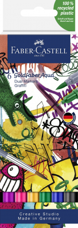 Set Markere Solubile GRAFFITI 2 Capete Goldfaber, Faber-Castell