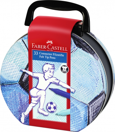 Carioci 33 Culori Fotbal Connector Faber-Castell