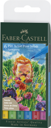 Promotii - Pitt Artist Pen Set 6 Culori PRIMAVARA 2022, Faber-Castell