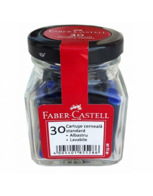 Cartuse Cerneala Mici Albastru 30 buc/borcan Faber-Castell [0]