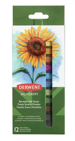 Creioane pastel soft, 12 buc/set Derwent Academy [0]