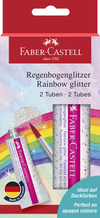 Accesorii pictura - Glitter Rainbow 2X12 ml Faber-Castell