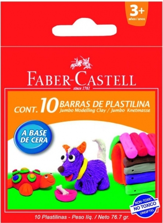 Produse pentru pictura si modelaj - Plastilina 10 Culori 90G Faber-Castell