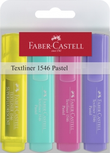 Markere - TEXTMARKER SET 4 PASTEL 1546 FABER-CASTELL