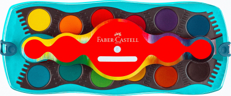 Acuarele 12 culori Connector Turcoaz Faber-Castell [1]