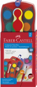 Acuarele Connector - Acuarele 24 Culori Rosu Connector, Faber-Castell