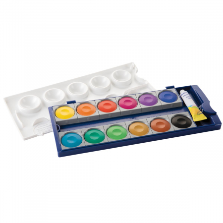 Acuarele K12, set 12culori detasabile + alb de zinc, Pelikan [1]