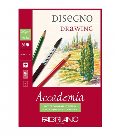 Fabriano - Bloc desen Accademia Disegno, A5, fără spiră, Fabriano