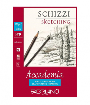 Fabriano - Bloc desen Accademia Schizzi, A5, fără spiră, Fabriano