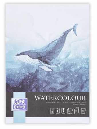 Bloc desen Watercolour A4, 20 file, hartie 300g/mp, colectia Artistic, Oxford