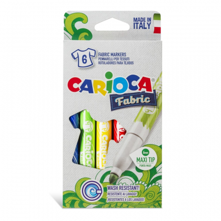 Set 6 culori Carioci pentru textile Fabric, CARIOCA [0]
