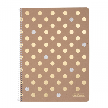 Brand - Caiet A5, 40 file, spirala, patratele, motiv Pure Glam, Herlitz