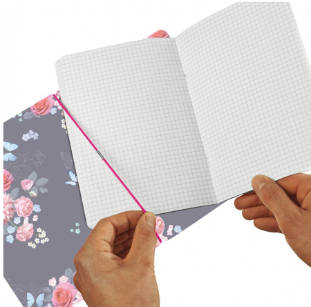 Caiet my.book flex A4, 40 file, dictando+ patratele, Ladylike Flowers, Herlitz [2]