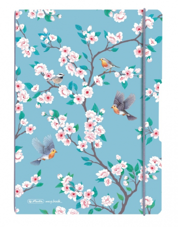 Brand - Caiet my.book flex A4, 40 file, patratele, Ladylike Birds, Herlitz