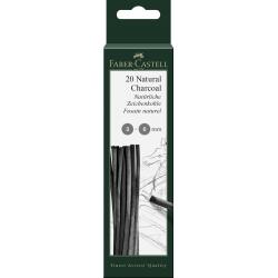 Brand - Carbune Natural Pitt Monochrome 20 buc, 3-6 mm Faber-Castell
