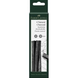 Carbuni Pitt - Carbune Natural Pitt Monochrome 4 buc, 9-15 mm Faber-Castell