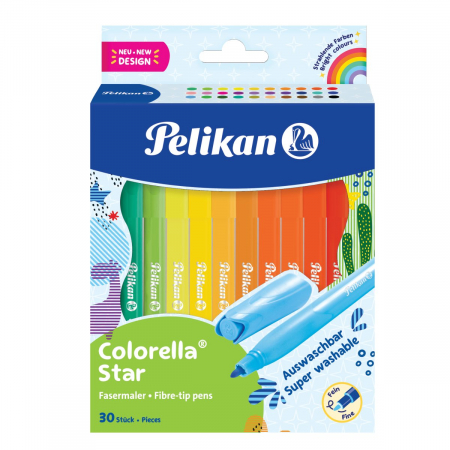 Pictura si desen - Carioca Colorella Star C302, set 30 culori, Pelikan