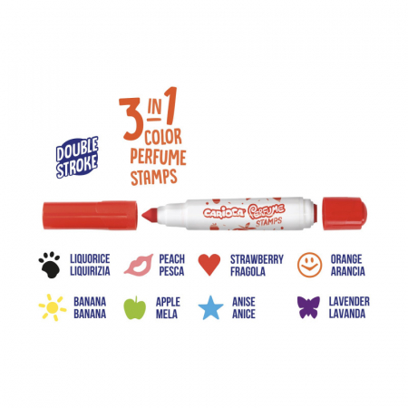 Carioca lavabila, parfumata,  8 culori/cutie, CARIOCA Perfume Stamps [1]