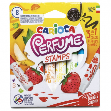Carioca lavabila, parfumata,  8 culori/cutie, CARIOCA Perfume Stamps [0]