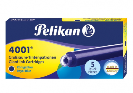 Consumabile Instrumente de Scris - Cartuse Cerneala 4001 Royal Blue set 5 buc, Pelikan