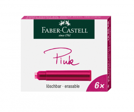 Cartuse Cerneala Mici Roz 6 Buc/Cutie Faber-Castell