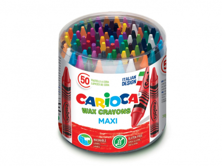 Creioane cerate - Creioane cerate Maxi 50/set, Carioca