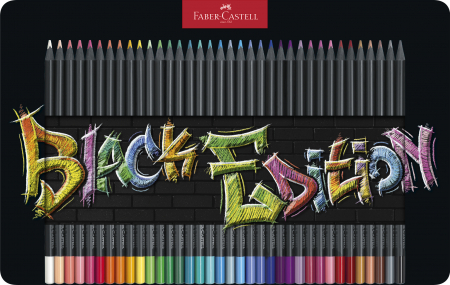 Creioane Colorate 36 Culori Black Edition Cutie Metal Faber-Castell [0]