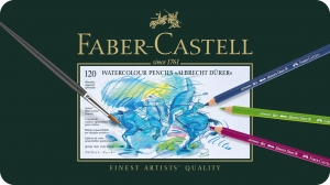 Creioane Colorate Acuarela A.Durer 120 culori, cutie metal Faber-Castell [1]