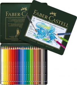 Creioane Colorate Acuarela A.Durer 24 culori, cutie metal Faber-Castell