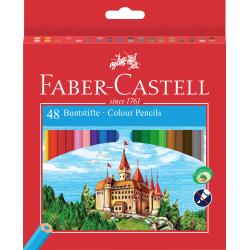 Creioane Colorate & Creioane Grafit - Creioane Colorate Eco 48 culori / Cutie Carton Faber-Castell