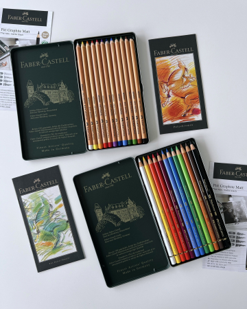 Creioane Colorate Polychromos 12 Culori Cutie Metal Faber-Castell [2]