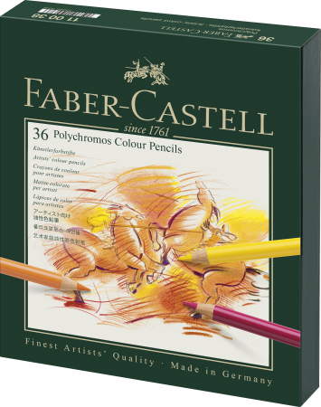 Polychromos Creioane Colorate si Pasteluri - Creioane Colorate Polychromos 36 Culori Cutie Studio, Faber-Castell