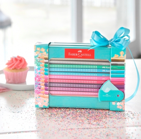 Set Cadou 20 Creioane Colorate Sparkle + Ascutitoare Sleeve, Faber-Castell [4]